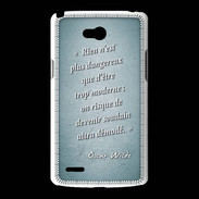 Coque LG L80 Trop moderne Turquoise Citation Oscar Wilde