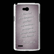Coque LG L80 Trop moderne Violet Citation Oscar Wilde