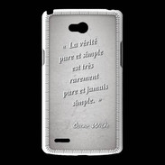 Coque LG L80 Vérité pure Gris Citation Oscar Wilde