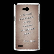 Coque LG L80 Vérité pure Rouge Citation Oscar Wilde