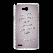 Coque LG L80 Vérité pure Rose Citation Oscar Wilde