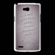 Coque LG L80 Vérité pure Violet Citation Oscar Wilde
