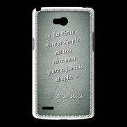 Coque LG L80 Vérité pure Vert Citation Oscar Wilde