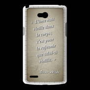 Coque LG L80 Ame nait Sepia Citation Oscar Wilde