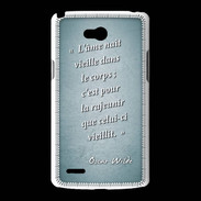 Coque LG L80 Ame nait Turquoise Citation Oscar Wilde