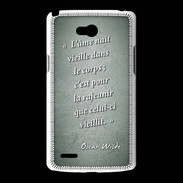 Coque LG L80 Ame nait Vert Citation Oscar Wilde