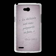 Coque LG L80 Ami poignardée Rose Citation Oscar Wilde