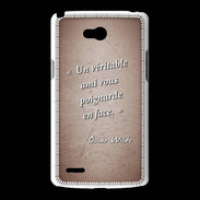 Coque LG L80 Ami poignardée Rouge Citation Oscar Wilde