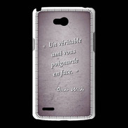 Coque LG L80 Ami poignardée Violet Citation Oscar Wilde