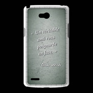 Coque LG L80 Ami poignardée Vert Citation Oscar Wilde