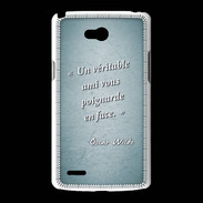 Coque LG L80 Ami poignardée Turquoise Citation Oscar Wilde