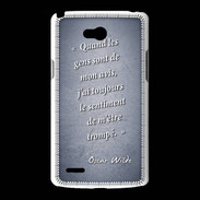 Coque LG L80 Avis gens Bleu Citation Oscar Wilde