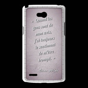 Coque LG L80 Avis gens Rose Citation Oscar Wilde