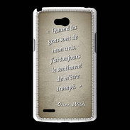 Coque LG L80 Avis gens Sepia Citation Oscar Wilde