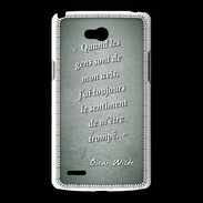 Coque LG L80 Avis gens Vert Citation Oscar Wilde