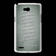 Coque LG L80 Bons heureux Vert Citation Oscar Wilde