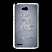 Coque LG L80 Choix ennemis Bleu Citation Oscar Wilde