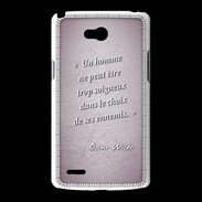 Coque LG L80 Choix ennemis Rose Citation Oscar Wilde