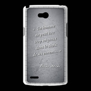 Coque LG L80 Choix ennemis Noir Citation Oscar Wilde