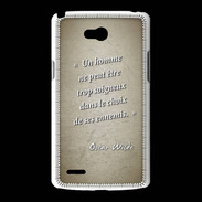Coque LG L80 Choix ennemis Sepia Citation Oscar Wilde