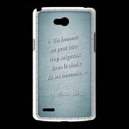 Coque LG L80 Choix ennemis Turquoise Citation Oscar Wilde
