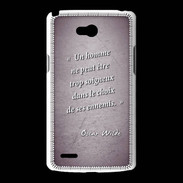 Coque LG L80 Choix ennemis Violet Citation Oscar Wilde