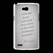 Coque LG L80 Croire Gris Citation Oscar Wilde