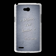 Coque LG L80 Définir Bleu Citation Oscar Wilde