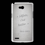 Coque LG L80 Définir Gris Citation Oscar Wilde