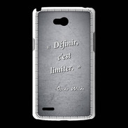 Coque LG L80 Définir Noir Citation Oscar Wilde