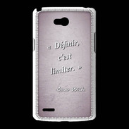 Coque LG L80 Définir Rose Citation Oscar Wilde