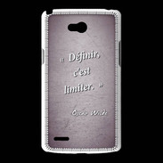 Coque LG L80 Définir Violet Citation Oscar Wilde