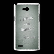 Coque LG L80 Définir Vert Citation Oscar Wilde