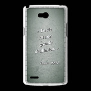 Coque LG L80 Désillusion vie Vert Citation Oscar Wilde