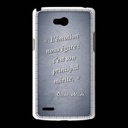 Coque LG L80 Emotion égarée Bleu Citation Oscar Wilde