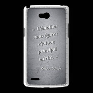 Coque LG L80 Emotion égarée Noir Citation Oscar Wilde