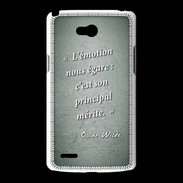 Coque LG L80 Emotion égarée Vert Citation Oscar Wilde