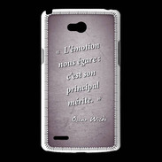 Coque LG L80 Emotion égarée Violet Citation Oscar Wilde