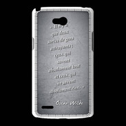Coque LG L80 Gens attrayants Noir Citation Oscar Wilde