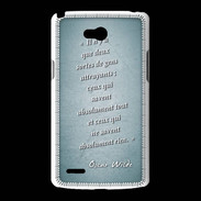 Coque LG L80 Gens attrayants Turquoise Citation Oscar Wilde