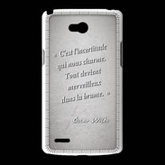 Coque LG L80 Incertitude amour Gris Citation Oscar Wilde