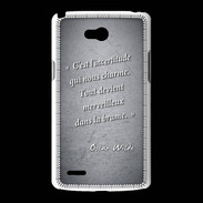 Coque LG L80 Incertitude amour Noir Citation Oscar Wilde