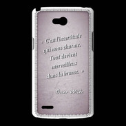 Coque LG L80 Incertitude amour Rose Citation Oscar Wilde