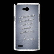 Coque LG L80 Incertitude Bleu Citation Oscar Wilde