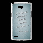 Coque LG L80 Incertitude Turquoise Citation Oscar Wilde