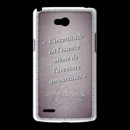 Coque LG L80 Incertitude Violet Citation Oscar Wilde