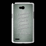 Coque LG L80 Incertitude Vert Citation Oscar Wilde