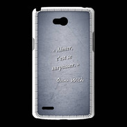 Coque LG L80 Aimer Bleu Citation Oscar Wilde