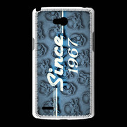 Coque LG L80 Since crane bleu 1967