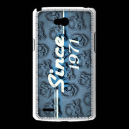 Coque LG L80 Since crane bleu 1971